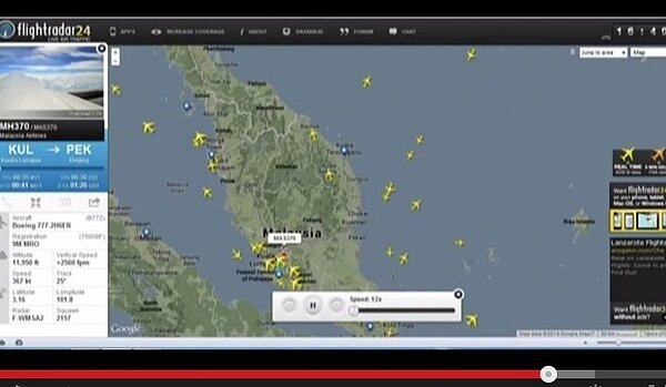 馬航MH370 失聯(翻攝YOUTUBE畫面)