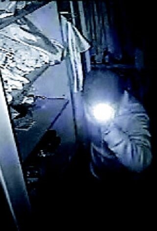 民眾屋內裝設的監視器，拍下竊嫌持手電筒侵入屋內的身影。（記者王冠仁／翻攝）