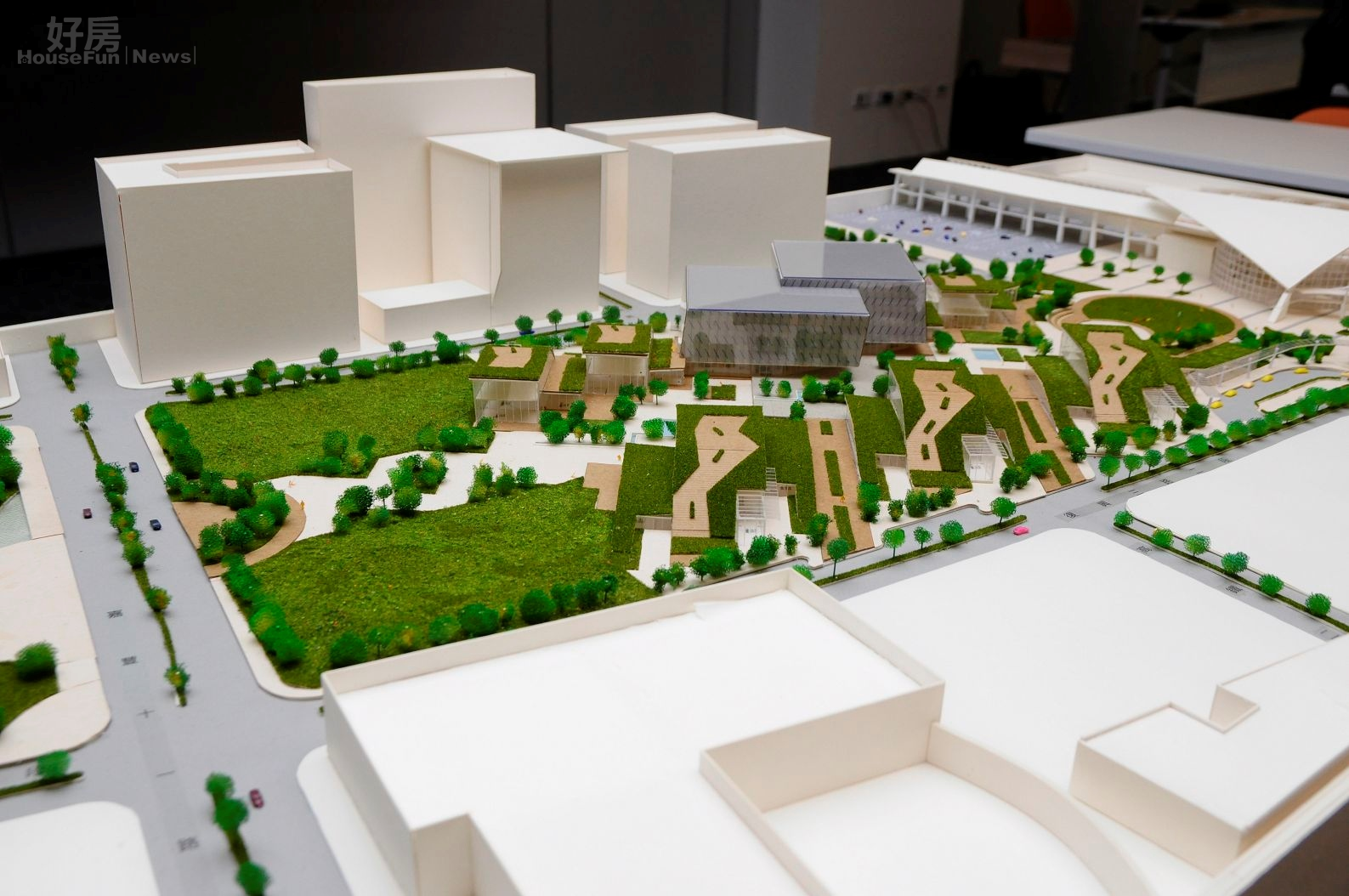 新竹高鐵招商,高鐵新竹區模型。(好房News記者 陳韋帆/攝影)