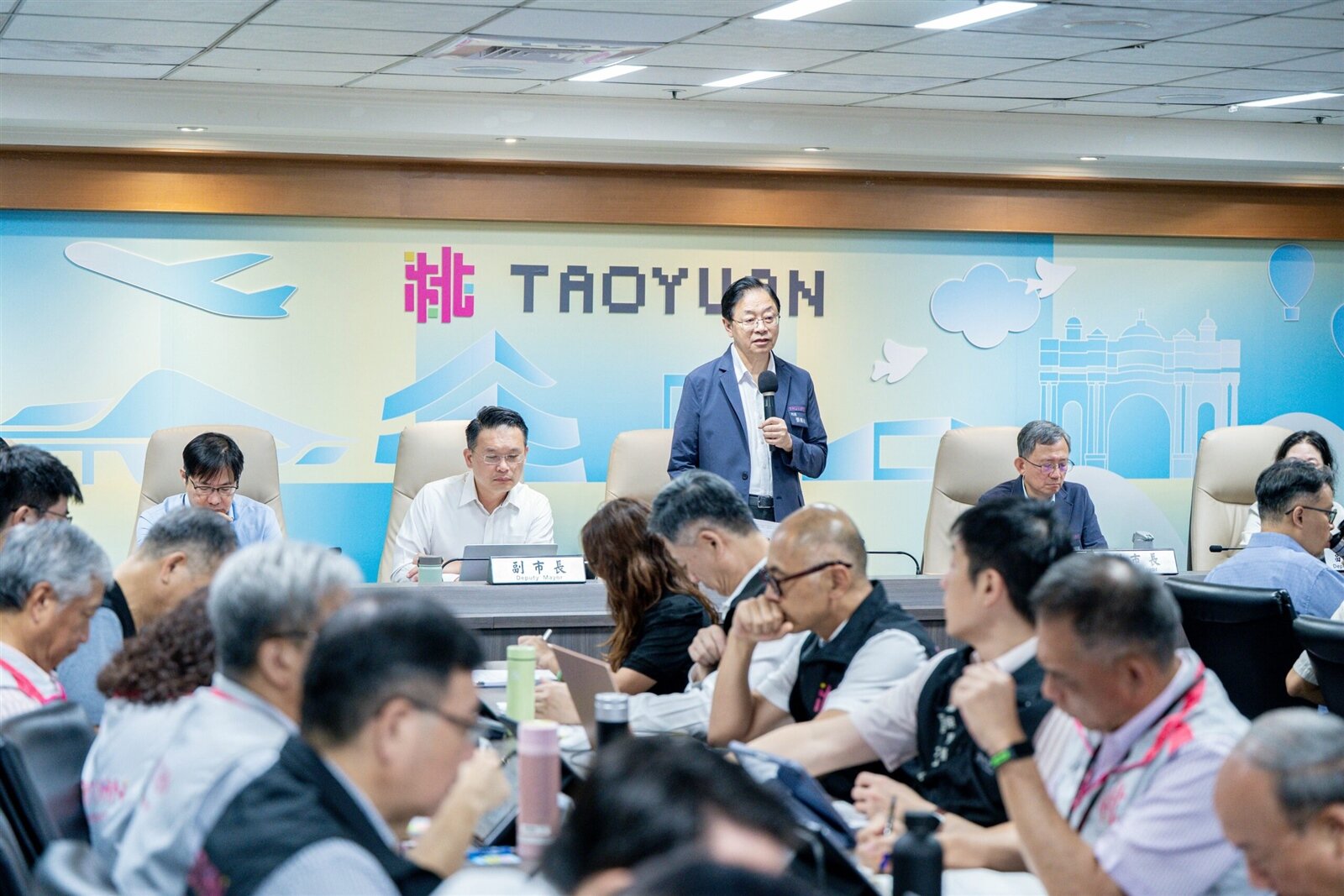 桃園市長張善政主持市政會議。圖:市府提供