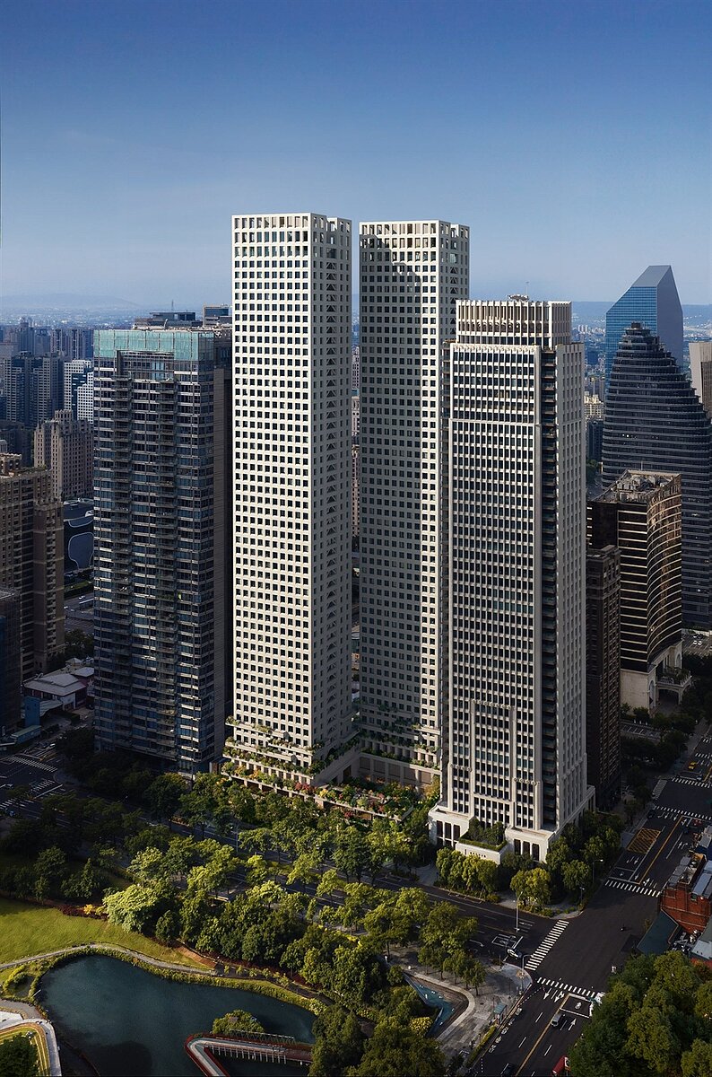 「 聯聚玉衡大廈」位於秋紅谷公園首排,規畫51層樓高,將是台中最高住宅,圖為模擬圖。圖/翻攝自聯聚官網