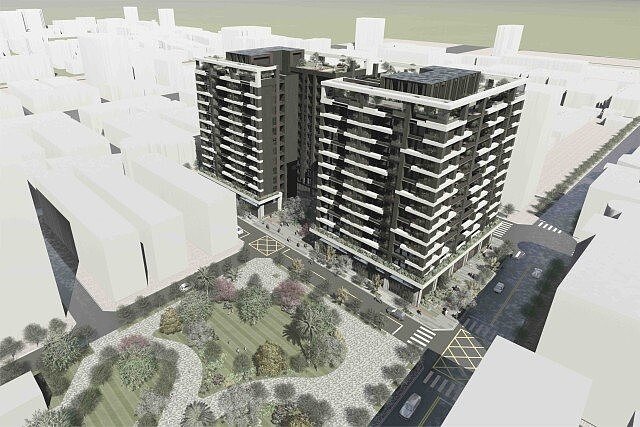 斯文里二期整建住宅更新後模擬圖。圖/北住都提供