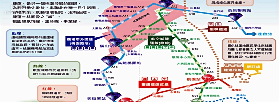 桃園捷運是由機場捷運延伸到中壢所創造的交通網,屆時成為日字型的網路。(大刊頭)