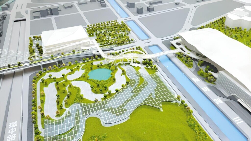 水湳經貿園區週邊重大建設逐漸落成，利多拉抬房市動能。圖／台中市府提供