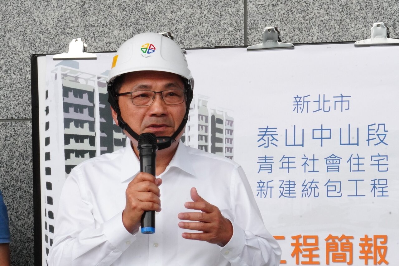 新北市長侯友宜今視察泰山中山段社宅。記者劉懿萱/攝影