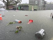 台南後壁水淹大腿　市府宣布後壁區停班停課