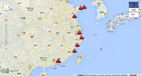 中國大陸核電廠分布圖
