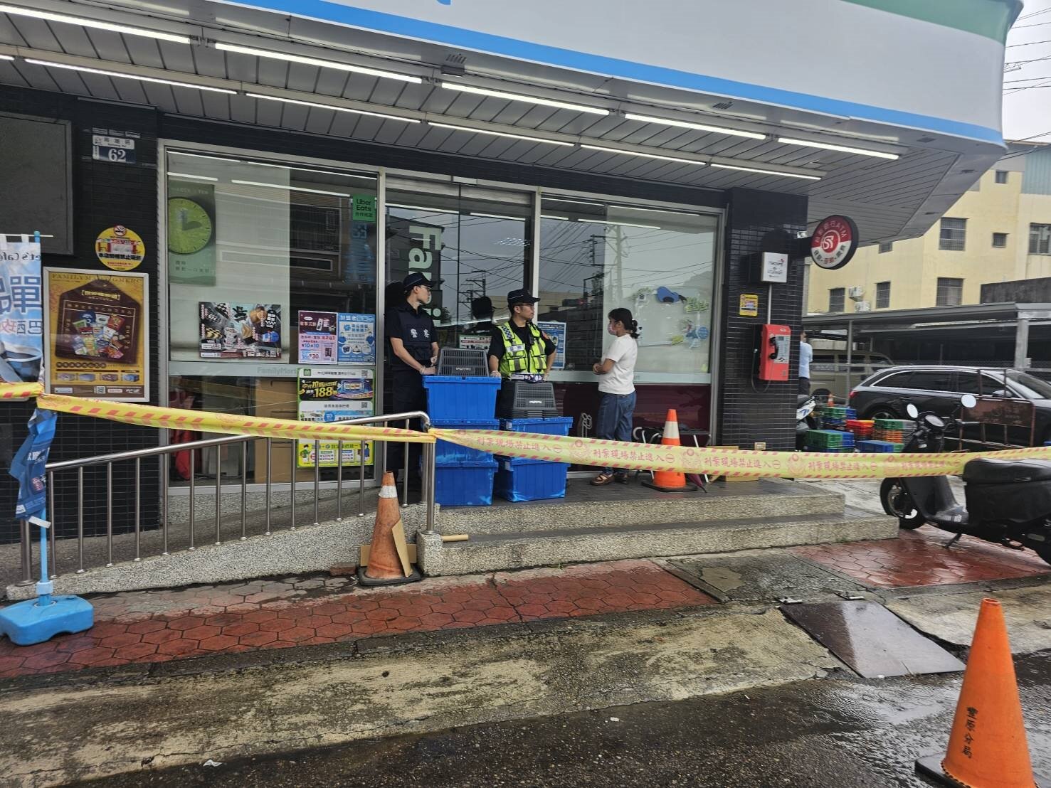 豐原區一家超商今天發生命案,男子被砍送醫死亡。記者游振昇/攝影