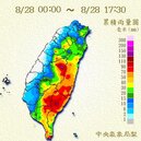 天秤影響　花蓮豐南村半日雨量逾160毫米
