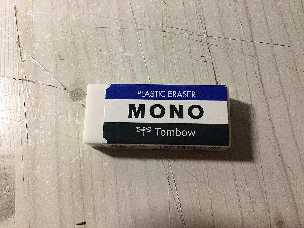 日本知名文具品牌TOMBOW（蜻蜓牌）橡皮擦。圖／維基百科