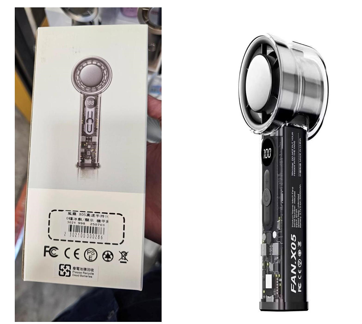 「手持電風扇」成為不少民眾夏日隨身攜帶首選,議員發現,市面上有許多未經檢驗相關產品,使用上恐有安全疑慮,市府表示,該產品已被經濟部標準檢驗局列為強制檢驗項目,若有發現疑似不符規定產品,將主動通報,最高可開罰150萬元。圖/議員陳重文辦公室提供