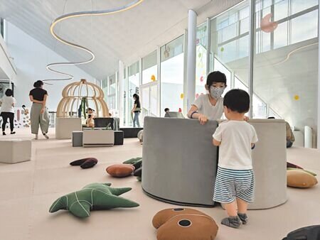 桃園市立兒童美術館是親子同樂最佳去處。(蔡依珍攝)