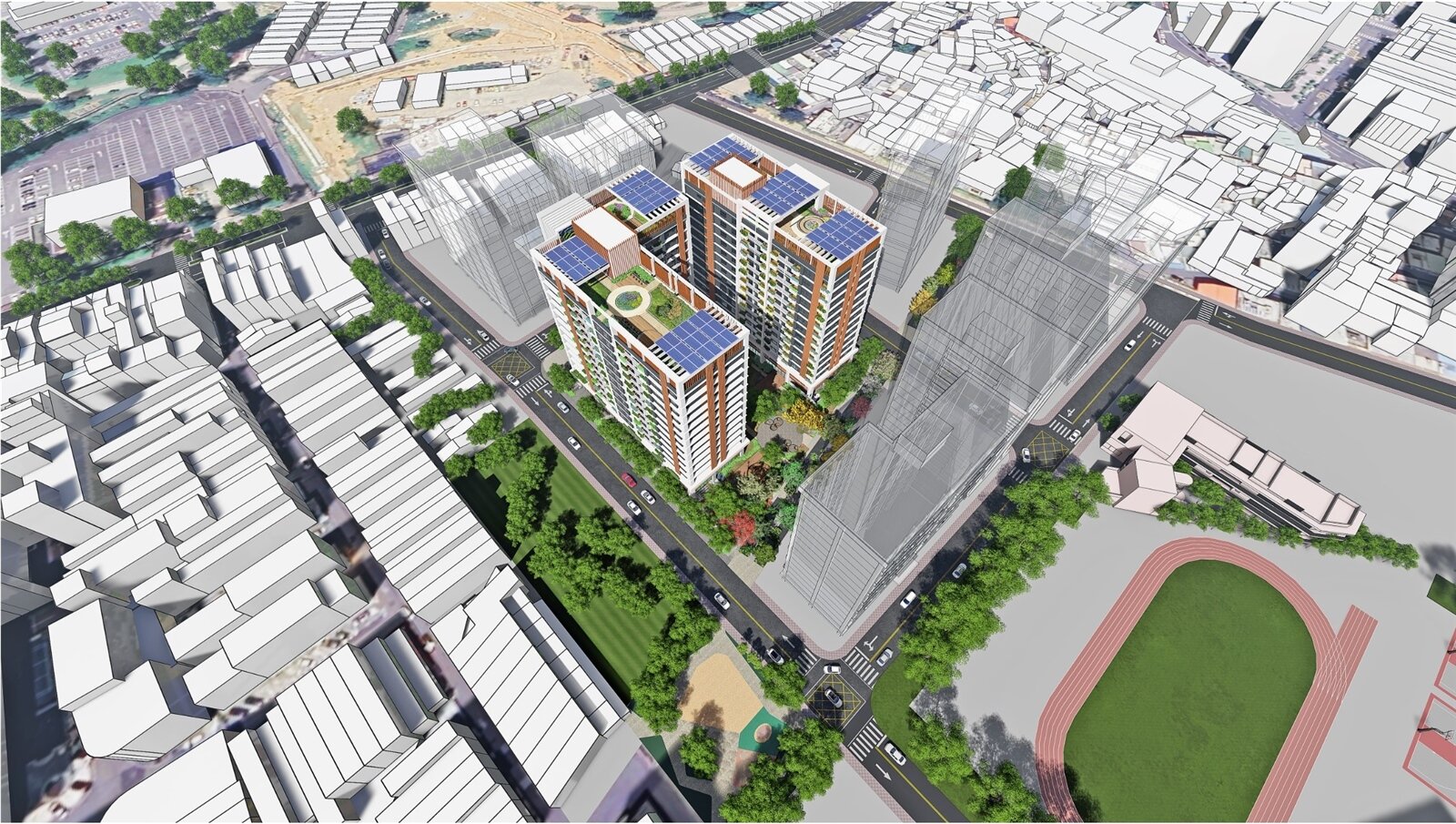 機捷A21社宅基地面積6576平方公尺，位於機場捷運A21站區段徵收區域內。圖：住宅處提供