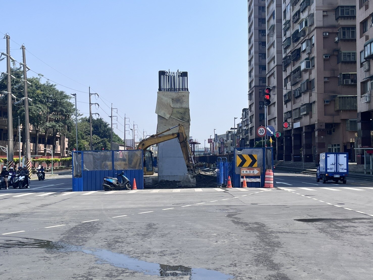 新北市土城樹林線如火如荼進行中。圖為樹林段工程。本報資料照片 