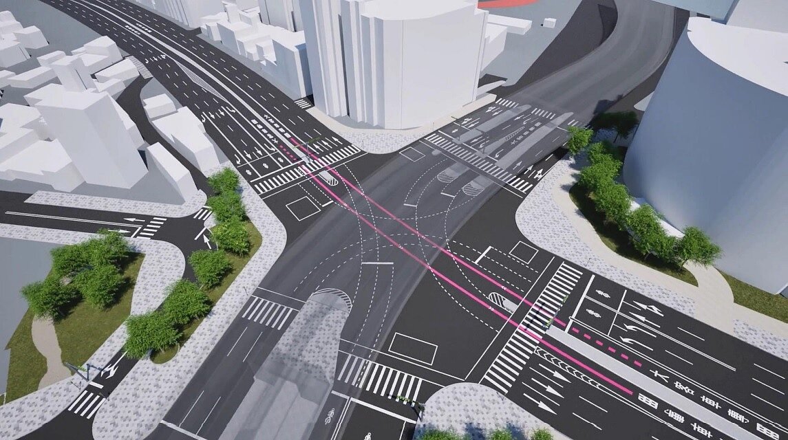 羅斯福路與基隆路口交通安全改善工程願景圖。圖/台北市交工處提供