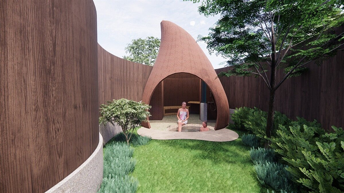 「蘭陽溫泉浴」個人湯屋模擬圖。圖/縣政府提供