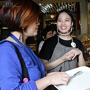 現場還提供試吃服務。(好房記者張聖奕/攝影)