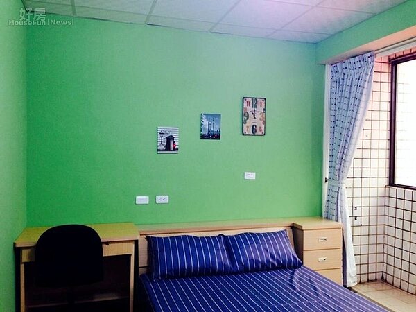 4.鄒淑霞把套房牆壁漆成不同顏色,希望營造舒適的生活環境。