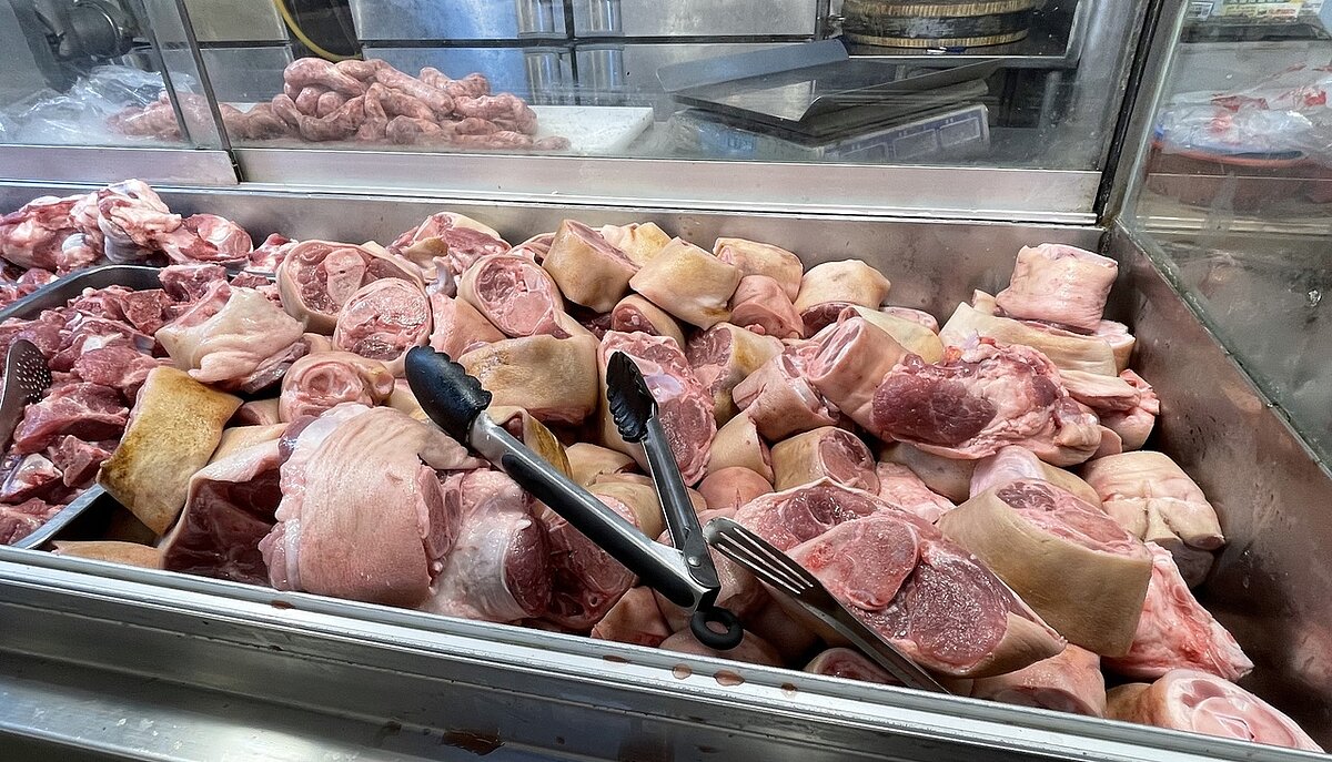 圖為市場販賣的台灣豬肉。 聯合報系資料照片/記者劉學聖攝影