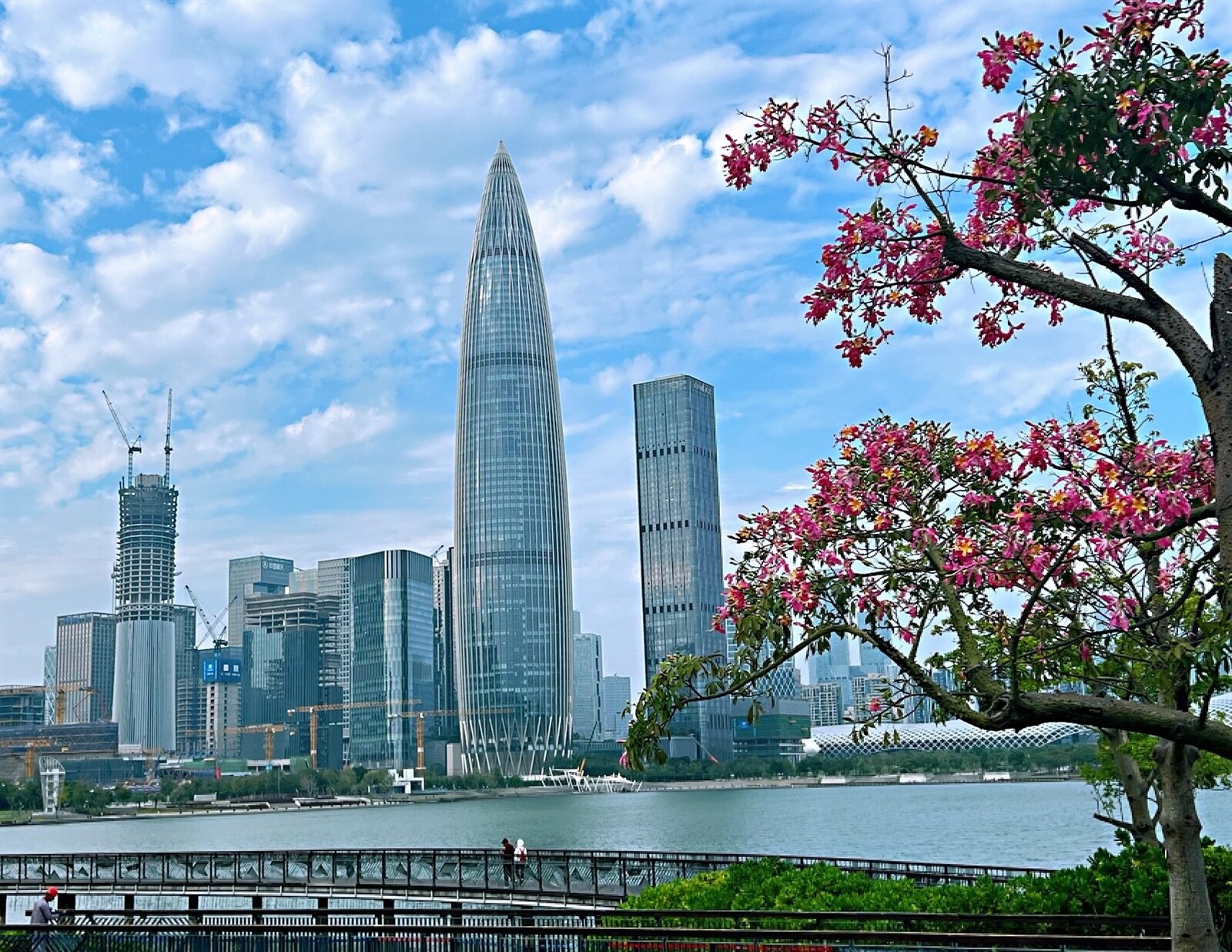 深圳市住建局9月5日深夜發布「通知」，分區優化調整居民購買商品住房政策，自9月6日起，符合條件的居民家庭，在羅湖、寶安、龍崗、龍華、坪山、光明這6個區範圍內購房不限套數。。圖為人稱「大春筍」的華潤集團總部大樓是深圳地標。聯合報系資料照片 