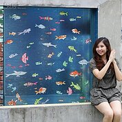 不論是假日還非假日，幾米廣場總是擠滿了前來朝聖的遊客們。