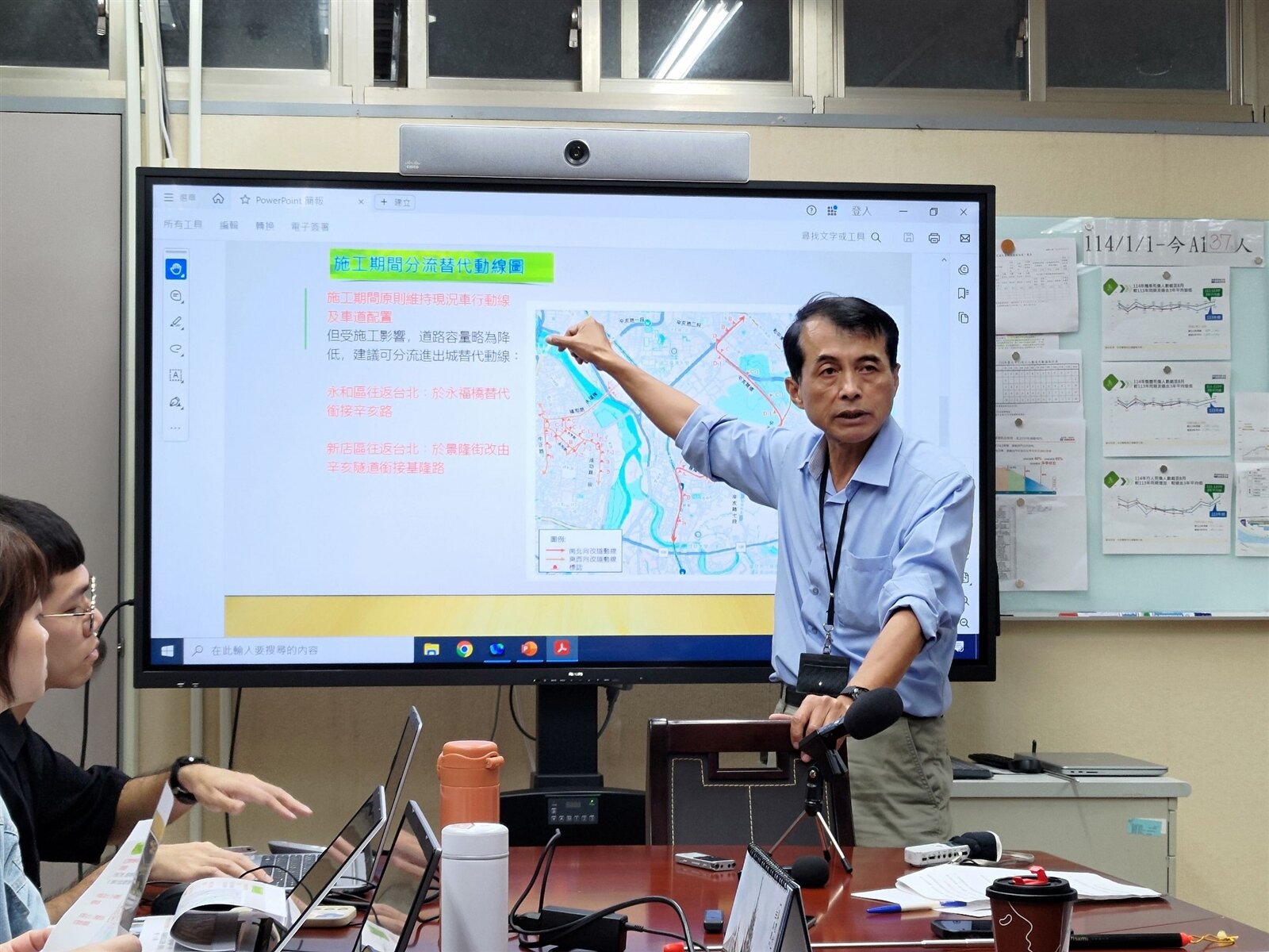 交通局長謝銘鴻坦言,「這2個月工期一定會塞車,不過如果不填平,塞車會塞兩年。」記者林麗玉/攝影