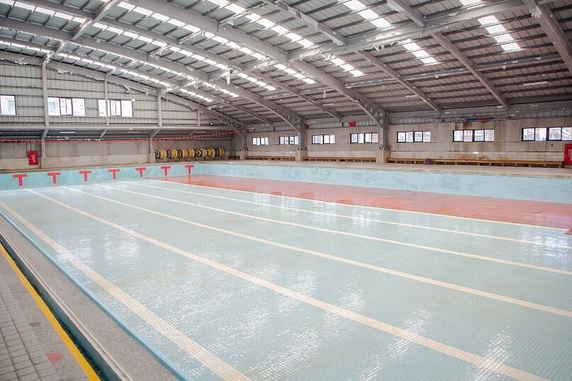 竹市香山游泳池改善開工,五大方針提升運動量能。圖/新竹市教育處提供