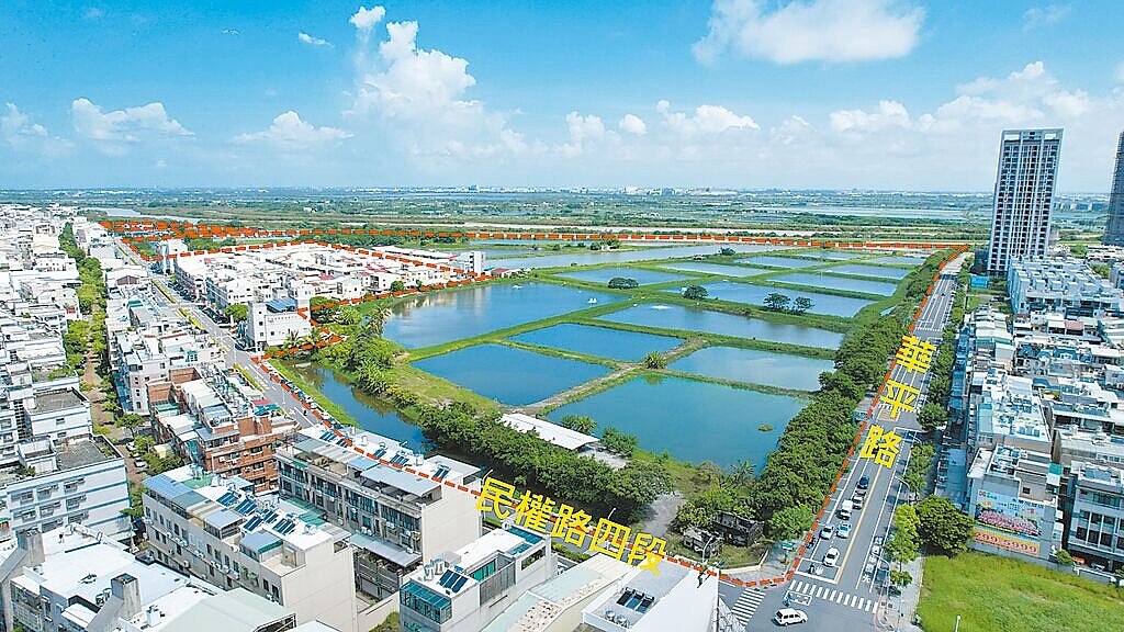 台南市中西區華平、民權路口的學產基金地將重劃轉型為「台南科技產業專區」，以銜接南科做創新聚落。（台南市地政局圖片／郭良傑台南傳真）