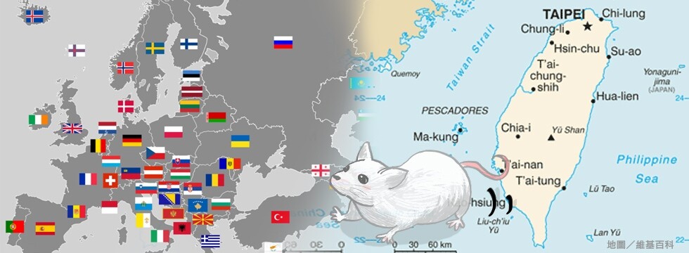 投資客老鼠 台灣歐洲地圖(大刊頭)