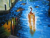 3D繪畫打造貓村　寧靜小社區爆紅