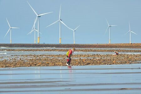 根據環境部統計,離岸風機開發案已違反《環評法》12件次,累積罰鍰破千萬。示意圖為離岸風機。(本報資料照片)