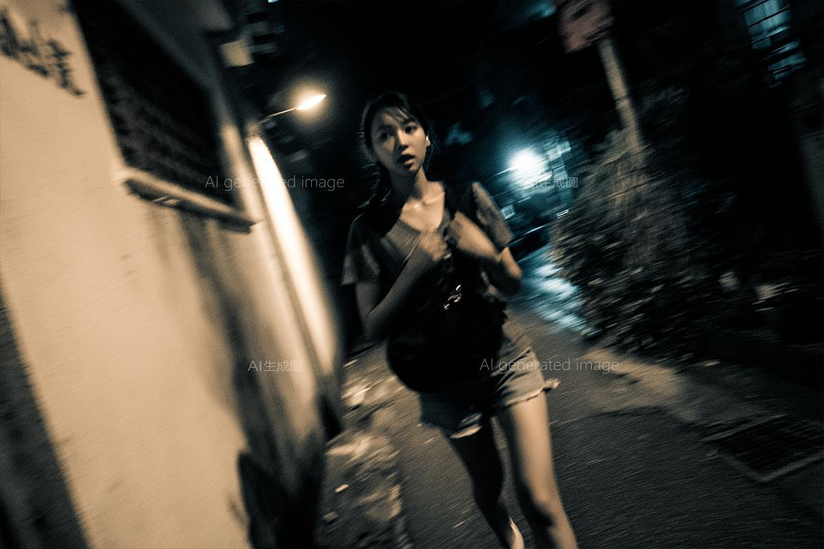 民俗專家提醒,在鬼門關倒數期間,入夜盡量別在外面逗留。圖/AI生成