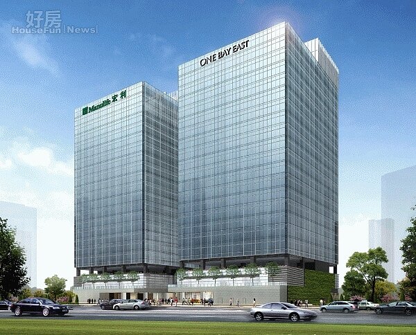 九龍灣的「One Bay East」大樓，將做為花旗集團的港澳總部。（世邦魏理仕提供）