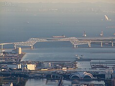 相機鏡頭可拍很遠的，甚至還可拍到東京新景點「恐龍橋」。