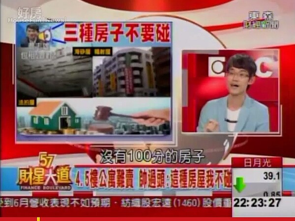 東森財星大道,帥過頭蔡志雄談三種不碰的房子(翻攝自57財星大道youtube)
