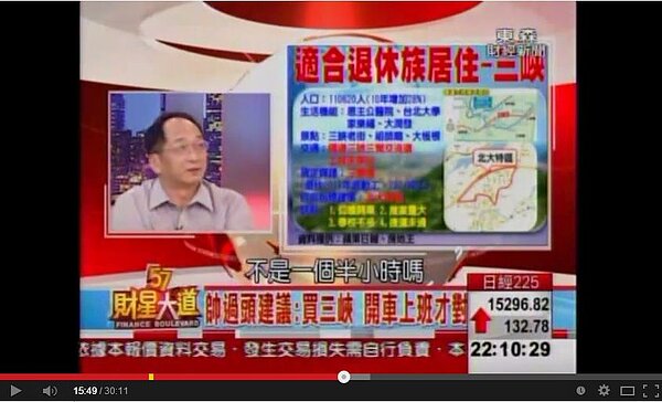 千萬成家並非夢事，開車族或許適合買在三峽。（翻攝自東森財經台 57 財星大道）