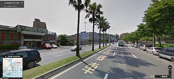 現在的內湖路2段街景照片（翻攝自Google Map）