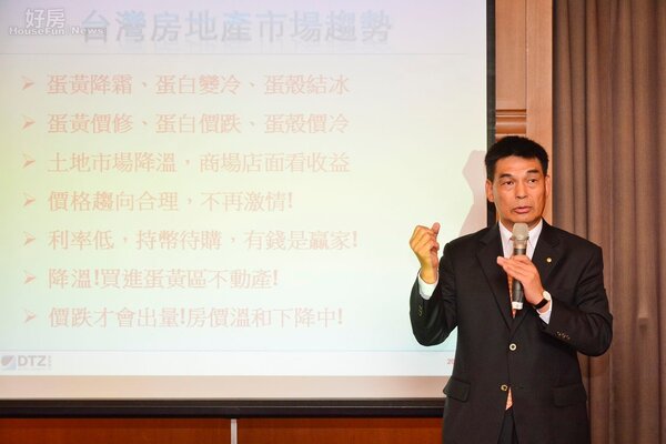 戴德梁行董事總經理顏炳立認為，台北市房價就算掉三成年輕人終究買不起。（好房News記者 陳韋帆／攝影）
