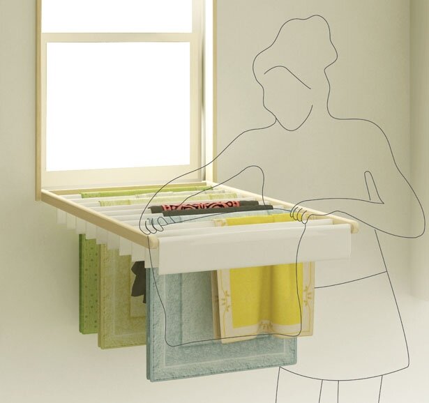 百葉窗結合衣架