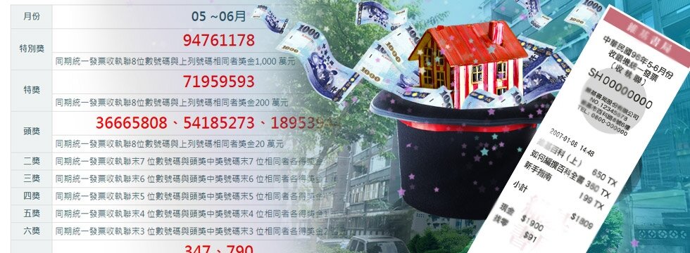 統一發票開獎(大刊頭)