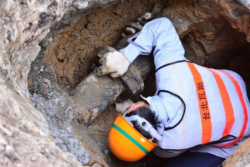 北市松江路工地中午也傳出瓦斯味，所幸虛驚一場。（好房News記者陳韋帆／拍攝）
