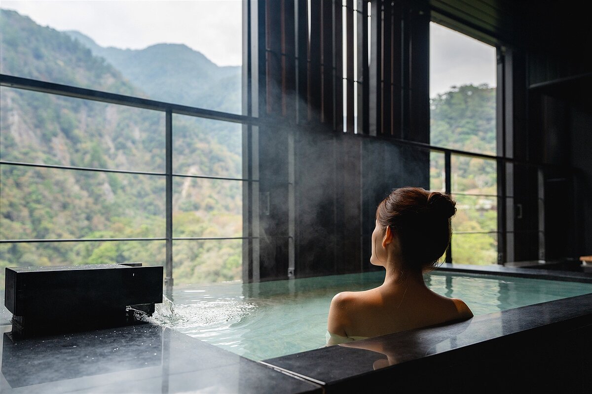 虹夕諾雅 谷關客房內即可享半露天溫泉。圖/虹夕諾雅 谷關提供