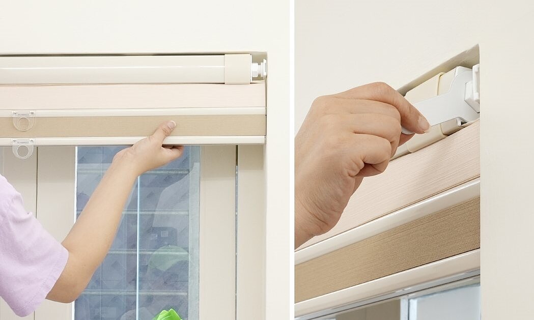 新式快裝窗簾,有黏貼式與彈簧撐桿式二種窗簾軌道可選擇,對喜歡動手做的人是值得嘗試的新選項,安裝簡易且可網路下單,客製化尺寸精準完成家中細節。圖/芮格居家提供