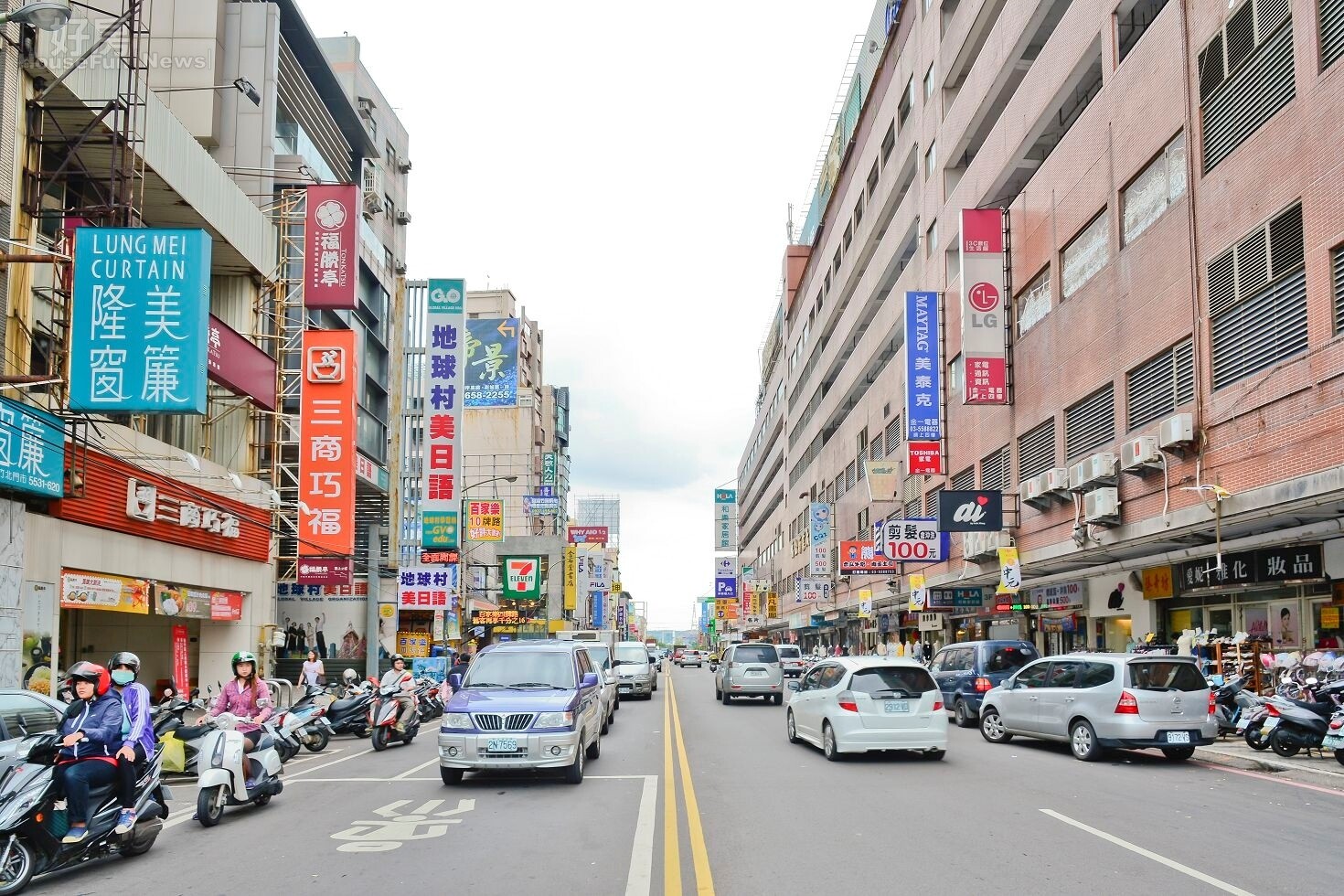 新竹縣光明商圈街景。（好房News記者 陳韋帆／攝影）