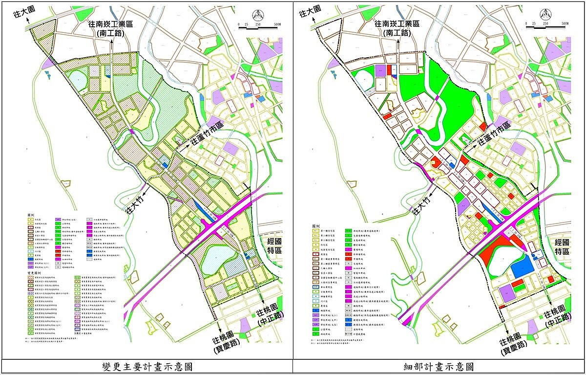 獨家/桃園綠捷3站「全市型規劃、公設」一次說明白!新型生活圈、重要幹道都有 綠線捷運G12、G13、G14站周邊區域為重點開發區,未來規劃清晰,將打造為南崁溪沿岸的全新生活圈。圖/桃園市都發局提供
