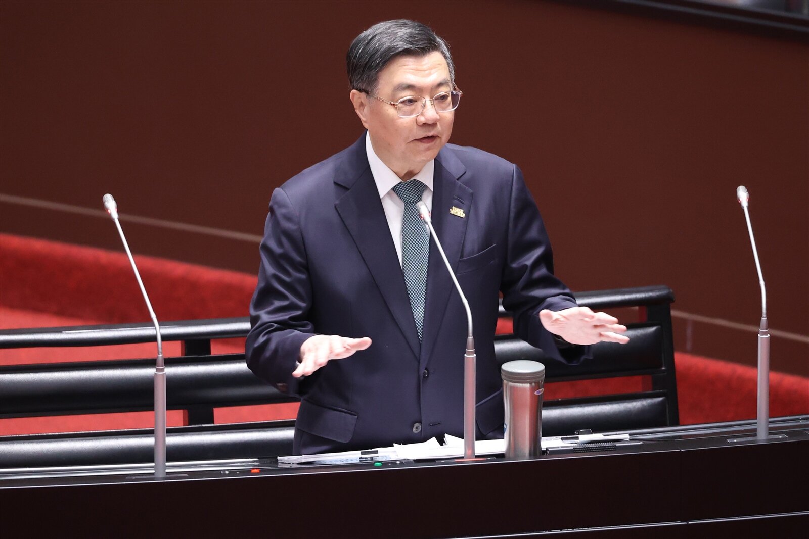 立法院今天舉行院會,行政院長卓榮泰(圖)赴立法院備詢。記者許正宏/攝影