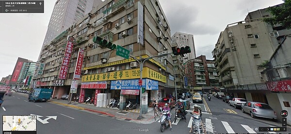 台北市大安區樂業街的閘道口。（翻攝自Google Map）