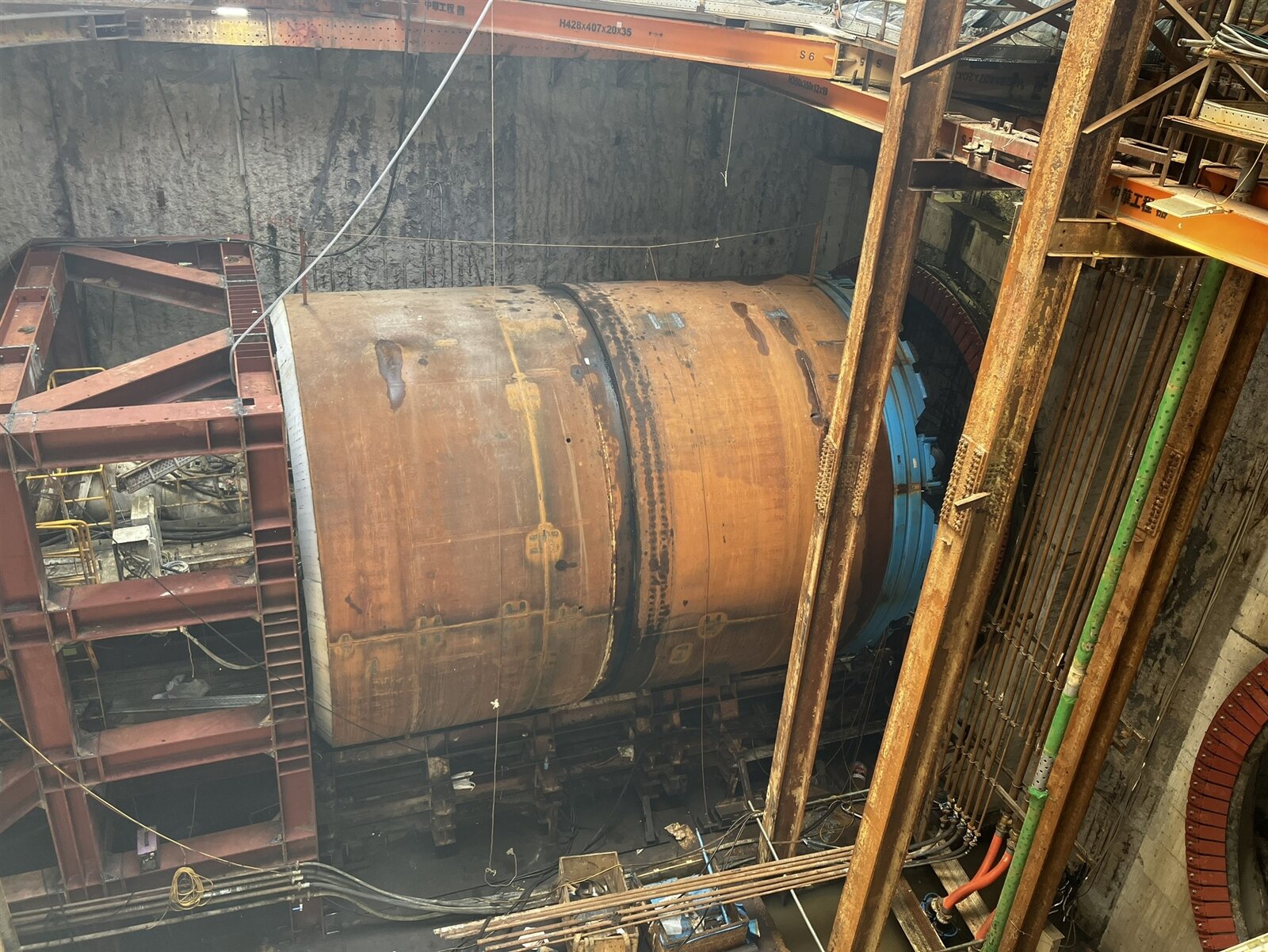 這次發進的潛盾機之前已成功完成八德地區第一條潛盾隧道貫通的艱鉅任務，如今再次肩負起推動捷運綠線的重要使命。圖：捷工局提供