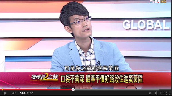 蔡志雄、買屋、蛋黃區、蛋白價。(翻攝自TVBS地球黃金線)