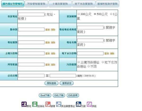 進入到「土壤及地下水汙染整治網」,再點選列管場址查詢。(翻攝自土壤及地下水汙染整治網)